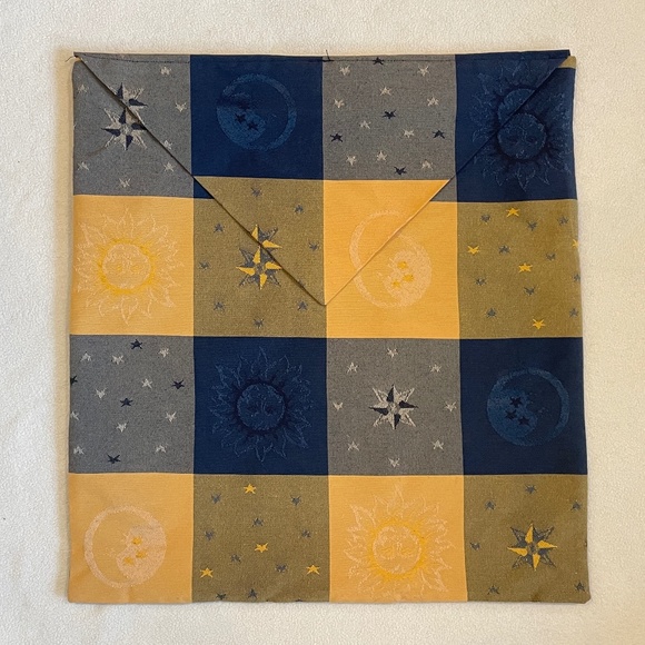 EUC Vintage Handmade Pillow Covers - Celestial Pattern Set of 2 - Picture 3 of 10